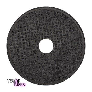 Realistic disk for angle or side grinder isolated on white background. Stock Illustration