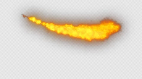 Realistic dragon fire flame spray transparent video footage for your video Stock Footage 317453066