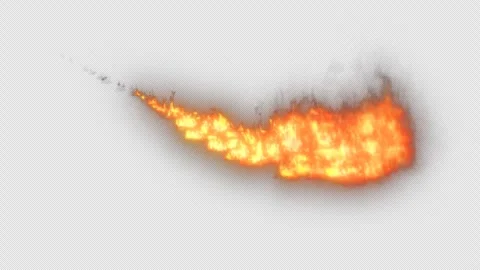 Realistic dragon fire flame spray transparent video footage for your video Stock Footage 317812872