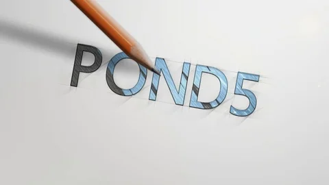 Realistic Drawing Logo Stock Footage 88622542