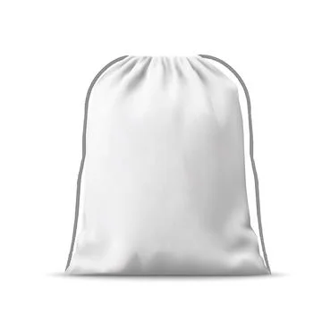 Realistic drawstring bag mockup for branding, promotional events, and Illustrazione stock