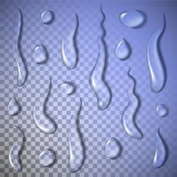 Realistic drops of water Ilustração Stock