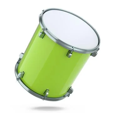 Realistic drum on white background. 3d render concept of musical instrument イラスト素材