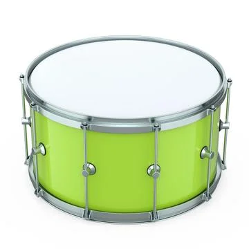 Realistic drum on white background. 3d render concept of musical instrument Stockillustratie