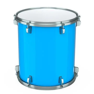 Realistic drum on white background. 3d render concept of musical instrument Foto stock