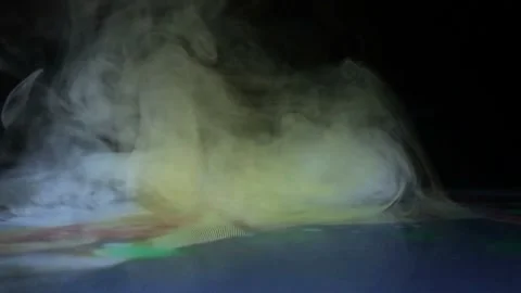 Realistic Dry Ice Smoke Clouds Fog Overlay, Close up view. Heavy Smoke Stock Footage 94859795