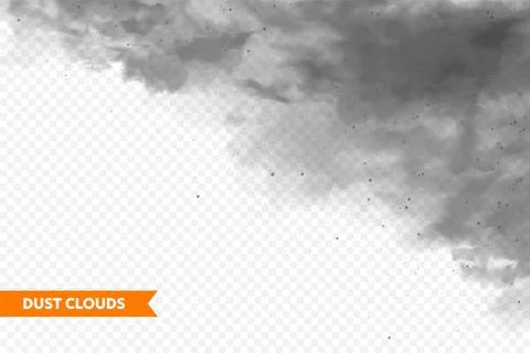 Realistic dust clouds. Sand storm. Polluted dirty air, smog. Vector illustration 스톡 일러스트