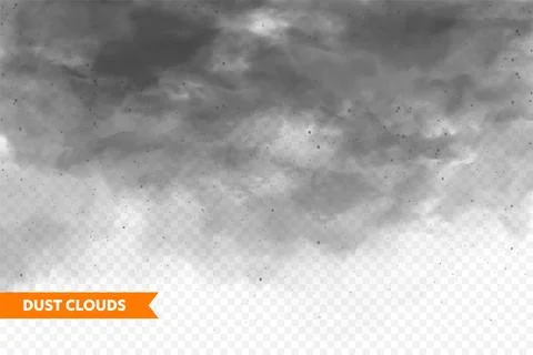 Realistic dust clouds. Sand storm. Polluted dirty air, smog. Vector illustration 스톡 일러스트