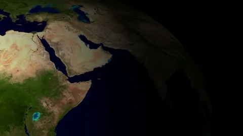 Realistic earth on black background Stock Footage 106976849