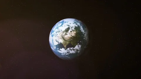 Realistic Earth Day to Night Transition on Asia Stock Footage