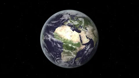 Realistic Earth Rotating with Atmosphere 5 Stock Footage 89547271