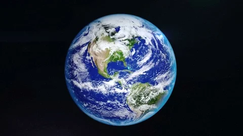 Realistic Earth Rotating Stock Footage 71715835