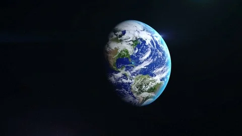 Realistic Earth Rotating Stock Footage 71785733