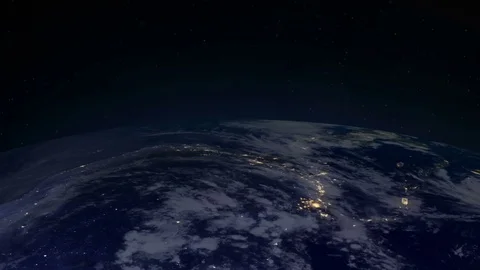 Realistic Earth Rotating on space (Loop). Texture map courtesy of NASA. Stock-Footage 76544076