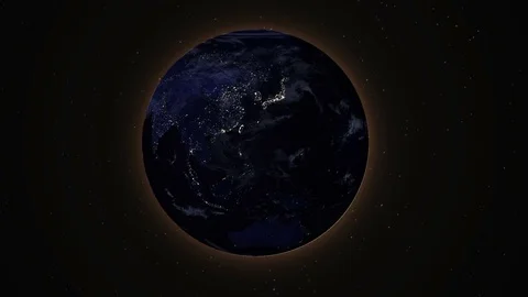 Realistic Earth Rotating on space (Loop). Texture map courtesy of NASA. Stock-Footage 80247019