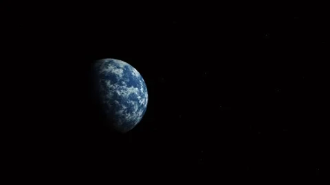 Realistic Earth Rotation in Deep Space (4K Seamless Loop) Video stock 340438587