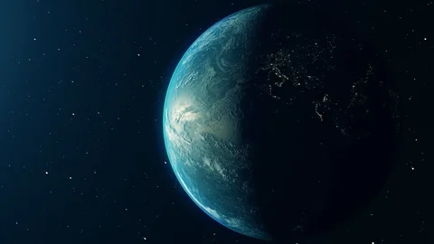 Realistic Earth From Space Stock Footage 95425156