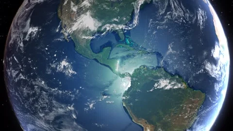 Realistic Earth From Space Zoom In Clouds Nicaragua Stock Footage 274391584