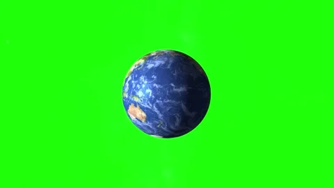 Realistic Earth spinning around its axis, with stars in the background. Sea.. Stock Footage 299739116