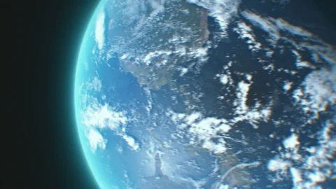 Realistic Earth Spinning Loop Stock Footage 95739097