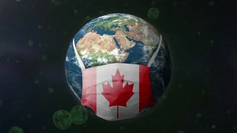 Realistic Earth wearing all countries flag texture mask rotating Stock Footage 167664641