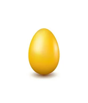 Realistic Easter golden egg isolated on white background Stock Illustration
