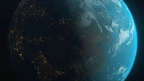 Realistic Eath Rotate Background Video stock 247578801