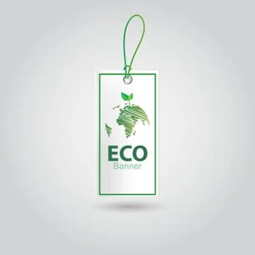 Realistic eco banner vector design 스톡 일러스트