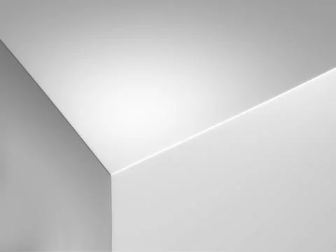 Realistic edge of white box, 3d rendering. Illustrazione stock