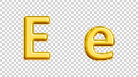 Realistic "Ee" Isolated Balloon Text Effect. Stock Illustration