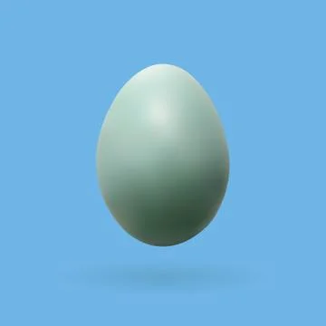Realistic egg with blue background, vector Stock Illustration