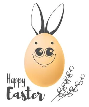 Realistic eggs with painted elements. Happy easter. Vector 스톡 일러스트