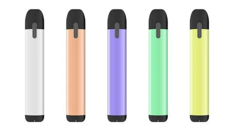 Realistic electronic cigarette concept. Stock Illustration