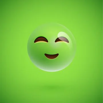 Realistic emoticon, vector illustration Stock Illustration