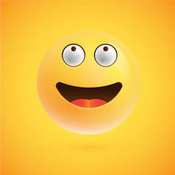 Realistic emoticon, vector illustration Stock Illustration
