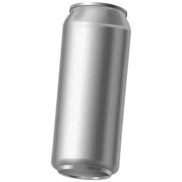 Realistic empty beverage can with a matte aluminum finish, bottom view. Stock Illustration