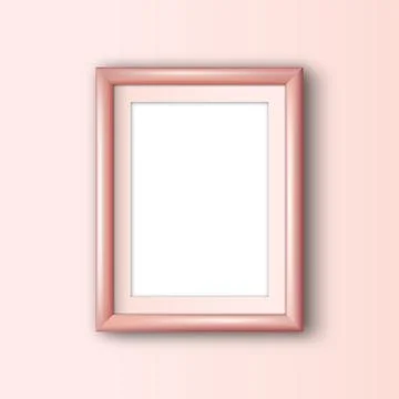 Realistic empty frame mockup for image placement. Stock Illustration