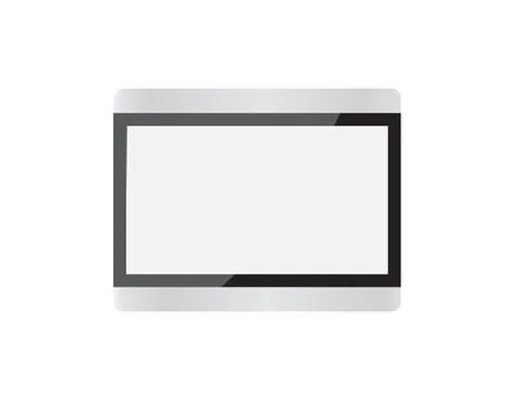 Realistic empty modern horizontal picture frame isolated on white background. イラスト素材