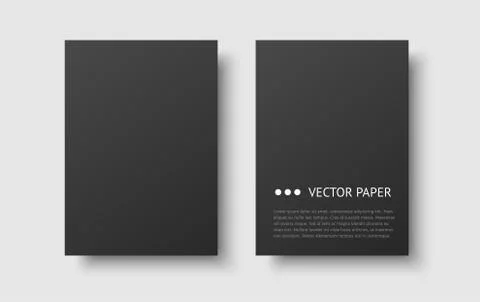 Realistic empty paper note template of A4 format with soft shadows isolated on Stock Illustration