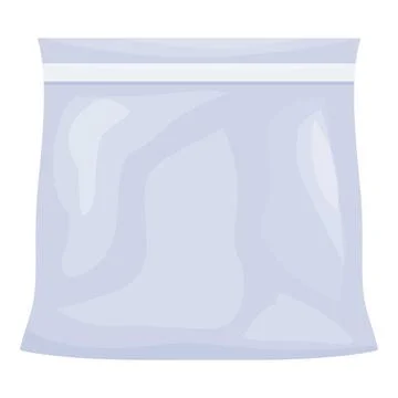 Realistic empty plastic pouch bag with zipper packaging storing Stock Illustration