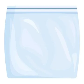 Realistic empty plastic zipper bag is waiting to be filled Stock Illustration