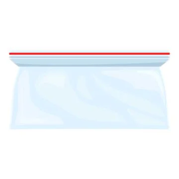 Realistic empty plastic zipper bag isolated on white background Stock Illustration