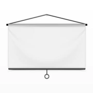 Realistic Empty Projection Screen Or Presentation Board Stockillustratie