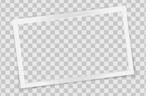 Realistic empty rectangle photo frame overlay mockup isolated. Paper vintage Stock Illustration