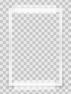 Realistic empty rectangle photo frame on sticky tape overlay mockup isolated. Stock Illustration