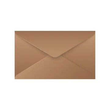 Realistic envelope. Closed envelope mockup isolated on white background, vintage Stock Illustration