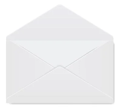 Realistic envelope. Design template for opened realistic mockup. Blank Illustrazione stock