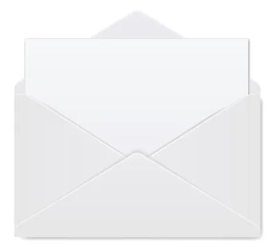 Realistic envelope. Design template for opened realistic mockup. Blank Illustrazione stock