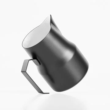 Realistic Espresso Steaming Pitcher Stainless Steel for Coffee Frothing Pict Stock-Illustration