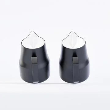 Realistic Espresso Steaming Pitcher Stainless Steel for Coffee Frothing Pict Stock-Illustration